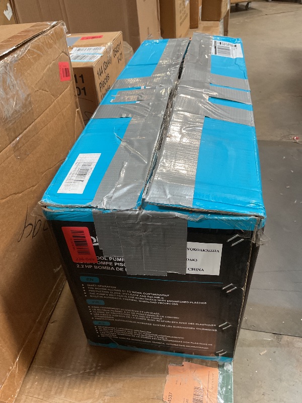 Photo 1 of *** MINOR DAMAGE CORD***BOMGIE In/Above Ground Pool Pump, High Flow Powerful Self Priming Pool Pump, 2.2HP 6950 GPH 220V