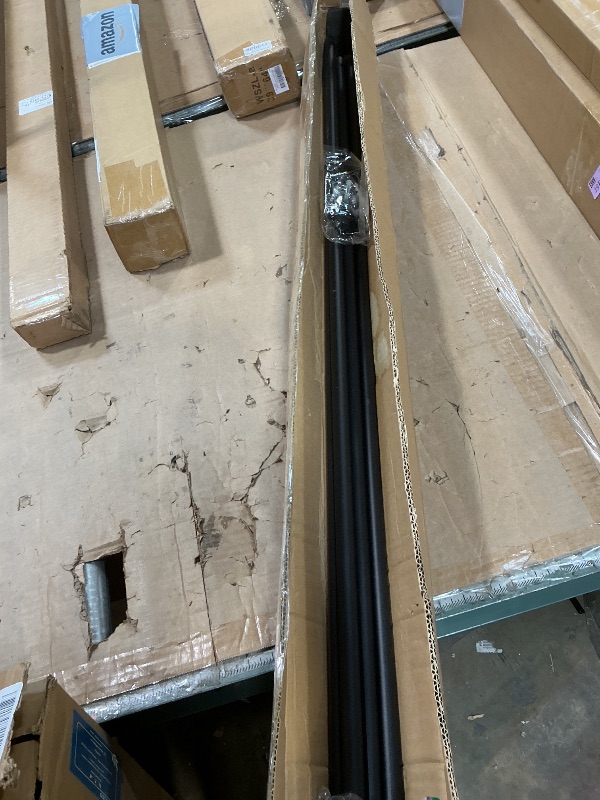 Photo 1 of 2-Pack Curtain Rod for Windows 72-144",Adjustable Window Curtain Rods with Premium Aluminum End Cap Finials and Full Surround Brackets,7/8"(0.073Feet) Diameter,Matte Black Drapery Rods for Curtains