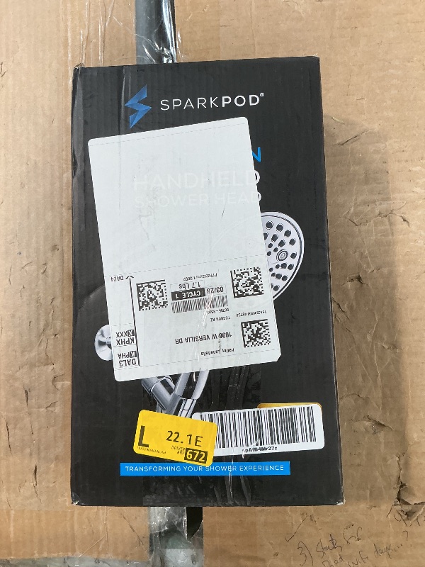 Photo 1 of ***FOR PARTS / MISSING PIECES*** SparkPod 6 Spray Setting High Pressure Hand Held Shower Head - 6" Wide Angle Handheld Shower Head Set with Brass Swivel Ball Bracket and 70 Inch Long Hose - Luxury Design (Egyptian Gold)