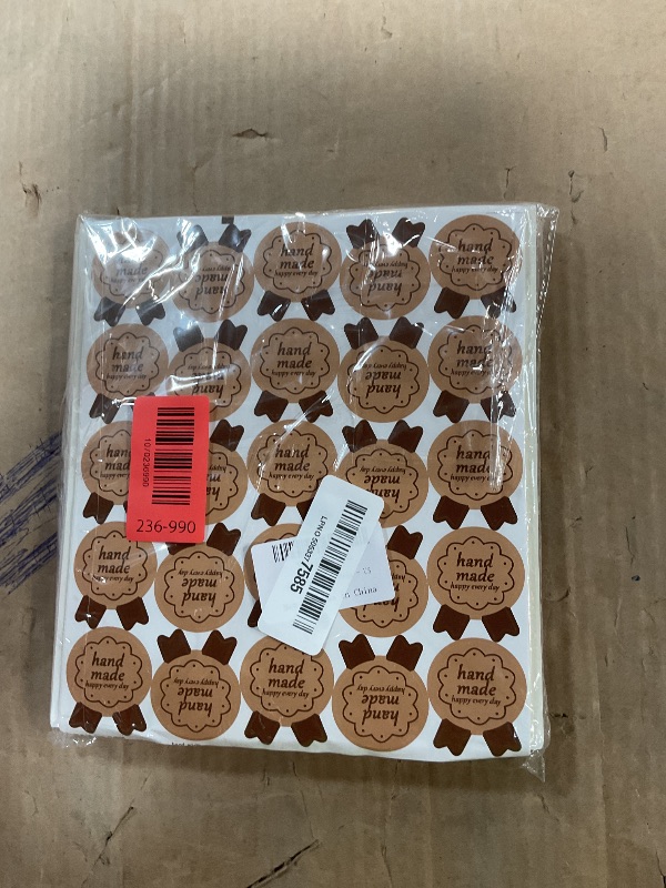 Photo 1 of 100Pcs Heat Sealable Cookie Bags,7.5 * 7.9Inches Resistant Bakery Bags with Window,Kraft Bread Bag with Paper Stickers,Kraft Paper Sandwich Bag Perfect for Homemade Bread Toast Donuts Pastry Packaging