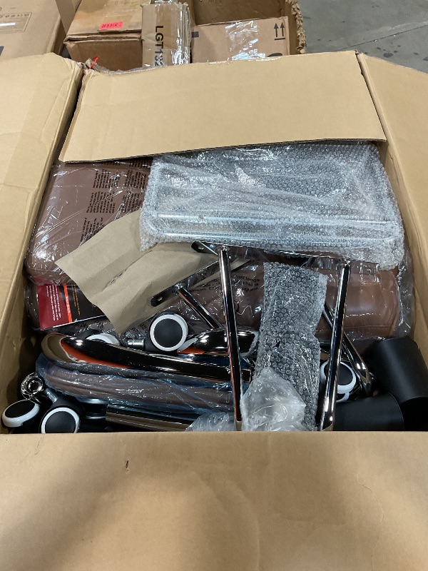 Photo 1 of ***INCOMPLETE SET/ MISSING PIECES*** COMHOMA Big and Tall Office Chair, High Back Leather Gaming Chair with Footrest, Executive Ergonomic Office Chairs with Pocket Spring Lumbar Support and with Outward Fixed Soft Armrests