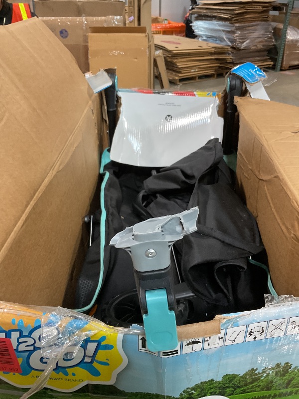 Photo 1 of ***FOR PARTS ONLY/ BROKEN*** Ingenuity Ingenuity Pop 'N Ride Lightweight Stroller Wagon - Face-to-Face Seats for 2 with 3-Point Harnesses & Sun Canopy