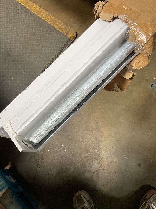 Photo 1 of ***FOR PARTS/ BROKEN*** Joydeco No Drill Zebra Blinds for Windows, Cordless Day & Night Dual Sheer Roller Shades, Easy Installation, Free-Stop Lift System, Light Filtering Privacy Blinds for Home(White,58" W x 75" H)