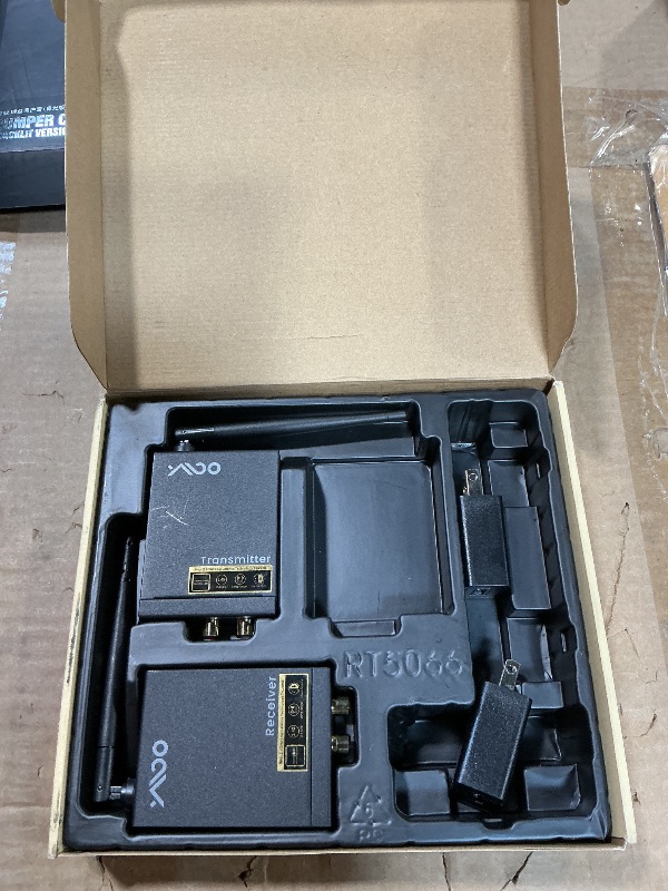 Photo 1 of ***MISSING 1 RECEIVER** YMOO 2.4GHz Wireless Audio Transmitter and Receiver (1 TX+2 RX), 2 Receivers for Two Speakers, 20ms Ultra Low Latency HiFi Audio, 320ft Range RCA Jack Wireless Adapter for TV/PC/CD Player/Home Stereo