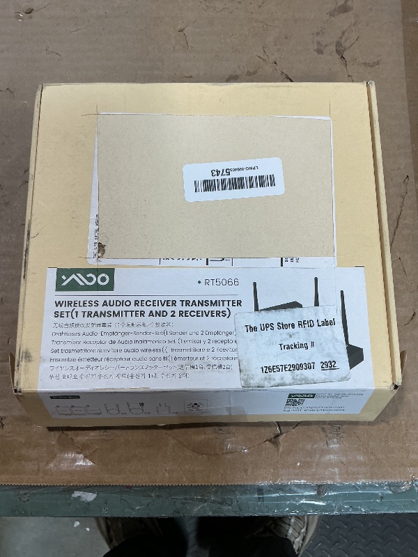 Photo 1 of ***MISSING 1 RECEIVER** YMOO 2.4GHz Wireless Audio Transmitter and Receiver (1 TX+2 RX), 2 Receivers for Two Speakers, 20ms Ultra Low Latency HiFi Audio, 320ft Range RCA Jack Wireless Adapter for TV/PC/CD Player/Home Stereo