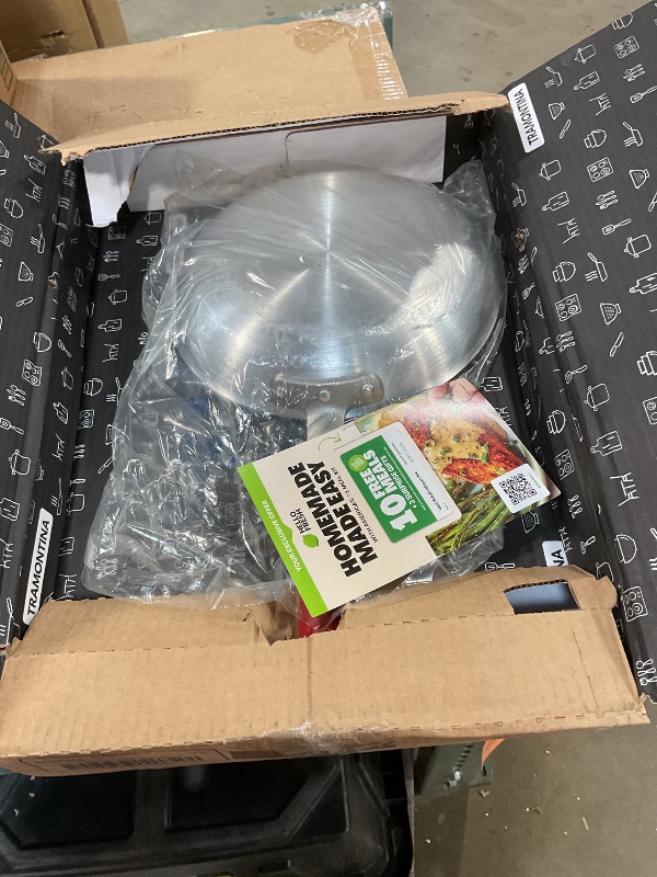 Photo 1 of Tramontina Professional 12-Inch Non Stick Large Frying Pan, Heavy-Gauge Aluminum Skillet with Reinforced Nonstick Coating, Red Handle, Dishwasher and Oven Safe