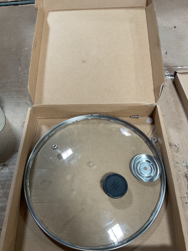 Photo 1 of 10.25 Inch Glass Lid for Frying Pan Tempered Glass Pot Lid with Stainless Steel Rim for 10.25 Inch Frying Pan Wok Pot Skillet (10.25 Inch)