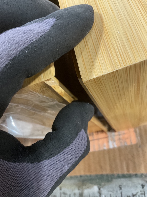 Photo 1 of ** END OF ONE PIECE LIP IS DAMAGED.**Lixple Bamboo Drawer Organizer for Kitchen & Bath, Extra Large Stackable Tray for Silverware, Toiletries & Utensils, 2 Pcs, 17" x 6" x 2" (Outer), 16.3" x 5.3" x 1.77" (Inner)