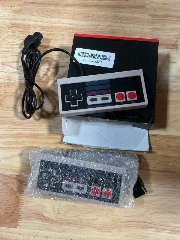 Photo 1 of 2-Pack Retro 7-Pin Controllers for 8-Bit Entertainment Systems, Classic Plug-and-Play Gamepads, Comfortable Grip, Replacement Controllers