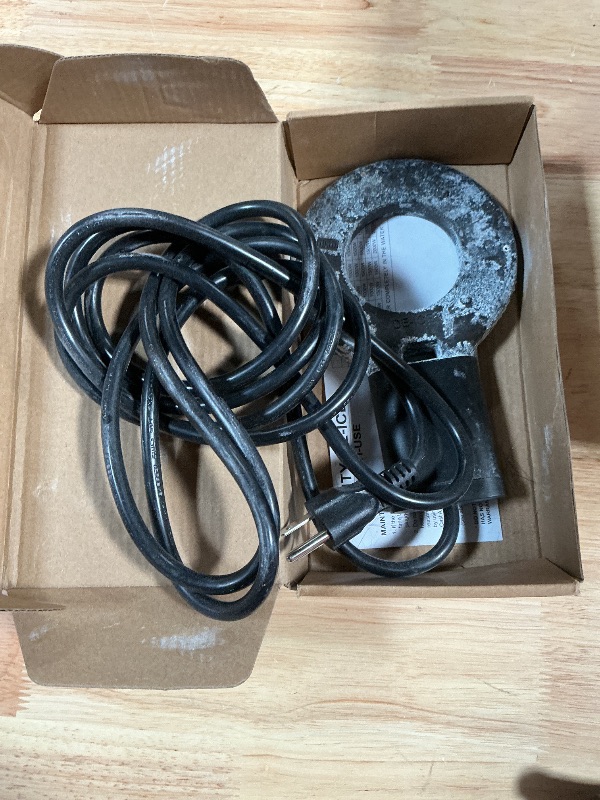 Photo 1 of ***HEAVILY USED/ HAS DAMAGES** Ttnde 500W Utility De-Icer, Submergible Bird Bath Heater De-icer, Chicken Water Heater, Stock Tank Heater for Livestock Poultry Birds, Cows, Horses, Wildlife Drinkingwith 10FT Power Cord, Black
