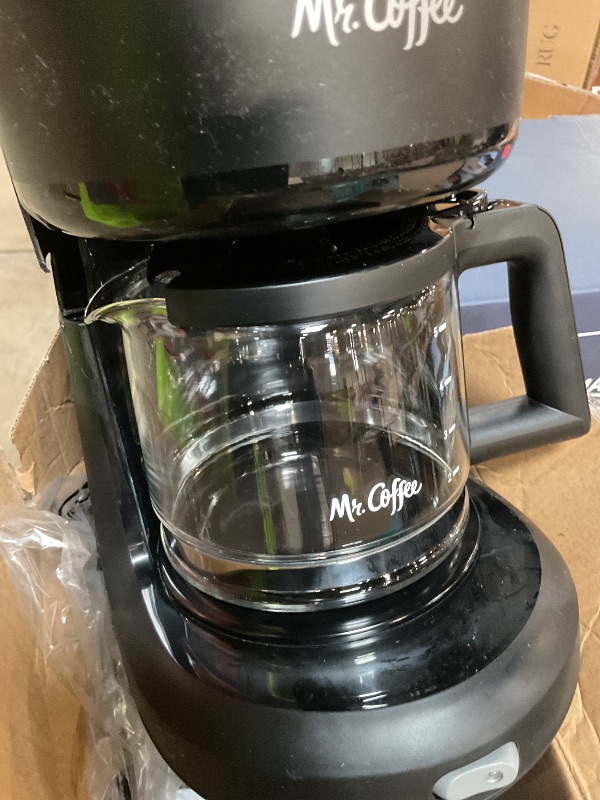 Photo 1 of ***FOR PARTS ONLY/ LARGE PIECE OF PLASTIC BROKEN OFF** Mr. Coffee® 5-Cup Mini Brew Switch Coffee Maker, Black