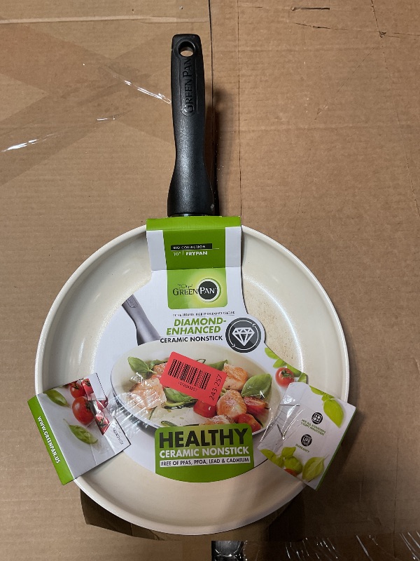 Photo 1 of **HEAVILY USED/ BURNED ON GREASE OR FOOD*** enPan Rio Healthy Ceramic Nonstick 10" Frying Pan Skillet, PFAS-Free, Dishwasher Safe, Black