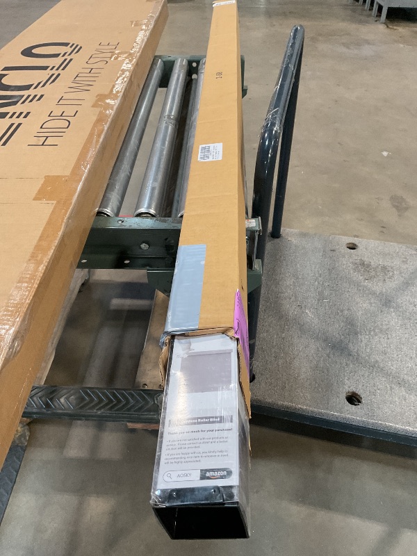 View 2 of **FOR PARTS ONLY/ DAMAGED*** AOSKY Blackout Roller Shades Cordless Blinds for Windows, Free-Stop Shades with Valance, Thermal Insulated Fabric, UV Protection, Natural Woven Blinds for Home and Office (58" W x 72" H, White)