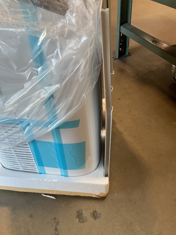 Photo 1 of *** MINOR DAMAGE***12,000 BTU Portable Air Conditioner Cools Up to 550 Sq.Ft, Auto-Evaporation Low Noise Portable AC Unit with Remote Control Fits for Large Room, Office, Garage, White