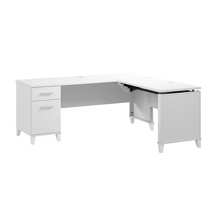 Photo 1 of *** PICTURE FOR REFERENCE ONLY***Bush Home Somerset 72W 3 Position Sit to Stand L Shaped Desk, Natural Wood Color