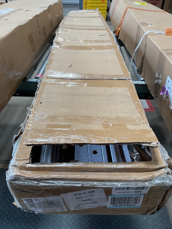 Photo 1 of *** MAJOR DAMAGE/UNKNOWN MISSING PARTS AND HARDWARE***Finosen Bifold Barn Door 36 x 84 in (Double 18 inch)?Bi-fold Sliding Closet Doors with Hardware Track kit Included, 3.3ft Rail for 2 Doors, MDF Wood Panel,PVC Surface, Save Space,DIY Assembly, White