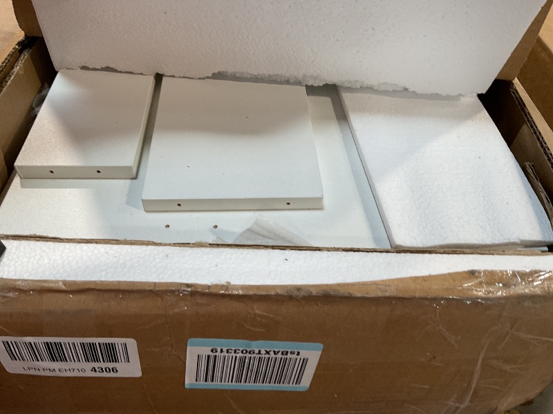 Photo 1 of **MISSING HINGES*** VASAGLE Custos Collection - Shoe Cabinet, Shoe Organizer, Open Compartment, Adjustable and Removable Dividers, 3 Flip Drawers, 9.4 x 31.5 x 54.5 Inches, for 21-24 Pairs, Cloud White ULBC043WB01