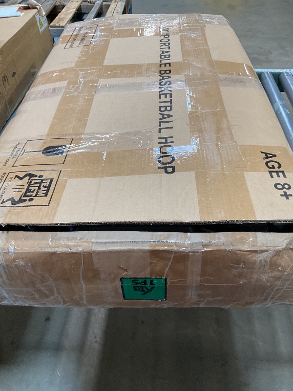 Photo 1 of *** USED/MINOR DAMAGE/UNKNOWN MISSING PARTS OR HARDWARE***AWII SPORT Basketball Hoop Outdoor 40Inch Impact Backboard, 5.3-10FT Height Adjustable Basketball Hoop Goal System with Portable Wheels for Adults (Black, 40inch Backboard)