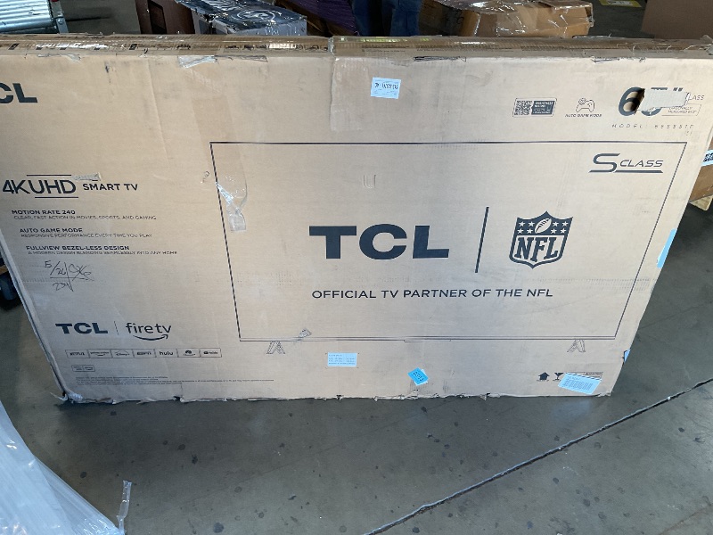Photo 1 of ****NON-REFUNDABLE/ FOR PARTS ONLY CANNOT BE SETUP NO IN A BOX**** TCL 65-Inch Class S5 UHD 4K LED Smart TV with Fire TV (65S551F, 2024), Dolby Vision, HDR PRO+, Atmos, Alexa Built-in, Apple AirPlay 2, Streaming Television