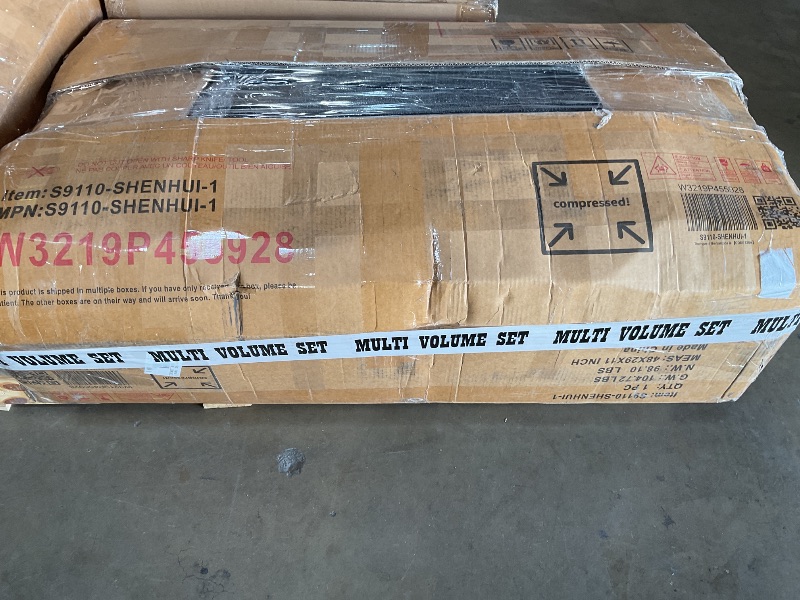View 3 of *** USED/ BOXES, ONE, TWO, THREE ONLY/UNKNOWN MISSING HARDWARE OR PARTS***KEIKI 110" L-Shaped Oversized Plush Corduroy Modular Sectional Sofa with Pull-Out Bed, Convertible 6-Seater Sleeper Couch Bed with 1 Ottomans & USB & Cup Holders, Easy Assembly, for