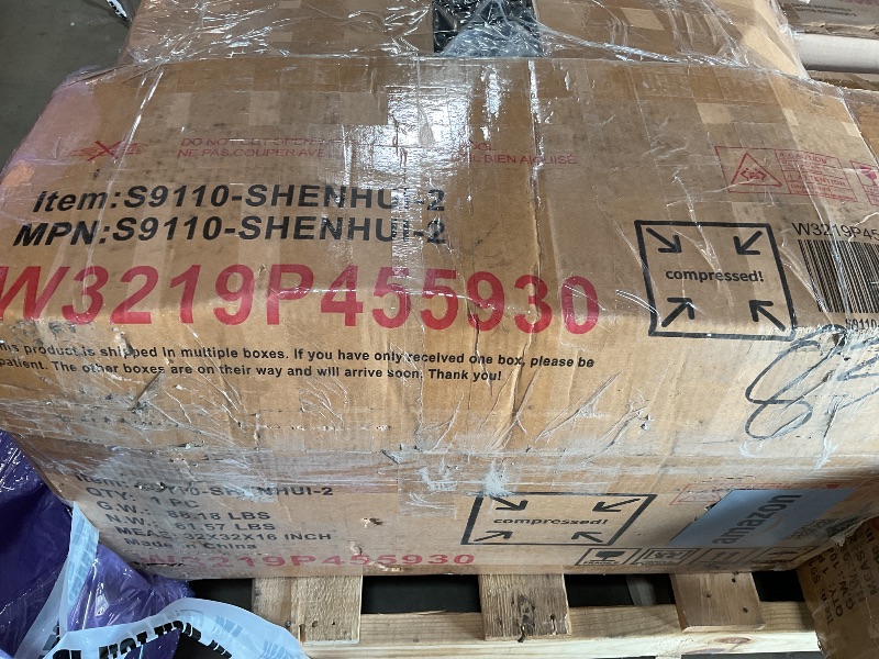 View 4 of *** USED/ BOXES, ONE, TWO, THREE ONLY/UNKNOWN MISSING HARDWARE OR PARTS***KEIKI 110" L-Shaped Oversized Plush Corduroy Modular Sectional Sofa with Pull-Out Bed, Convertible 6-Seater Sleeper Couch Bed with 1 Ottomans & USB & Cup Holders, Easy Assembly, for
