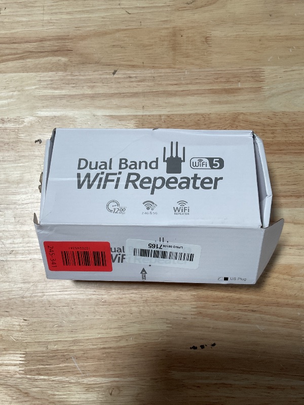 Photo 1 of 1.2Gbps Dual Band WiFi Extender, EasyMesh Compatible, 12880 Sq.Ft Coverage, WiFi Extender Signal Booster Supports 105 Devices with one Ethernet Port
