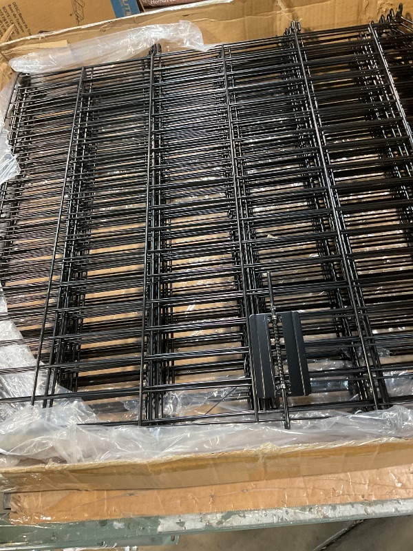 View 2 of **MISSING PINS** 15 Panels Decorative Garden Fence with Gate - 32 in (H) x 35.4 ft (L) No Dig Dog Fence Outdoor for Yard, Rustproof Tall Garden Fencecing Panels, Animal Barrier Suitable for Yard Border, Patio