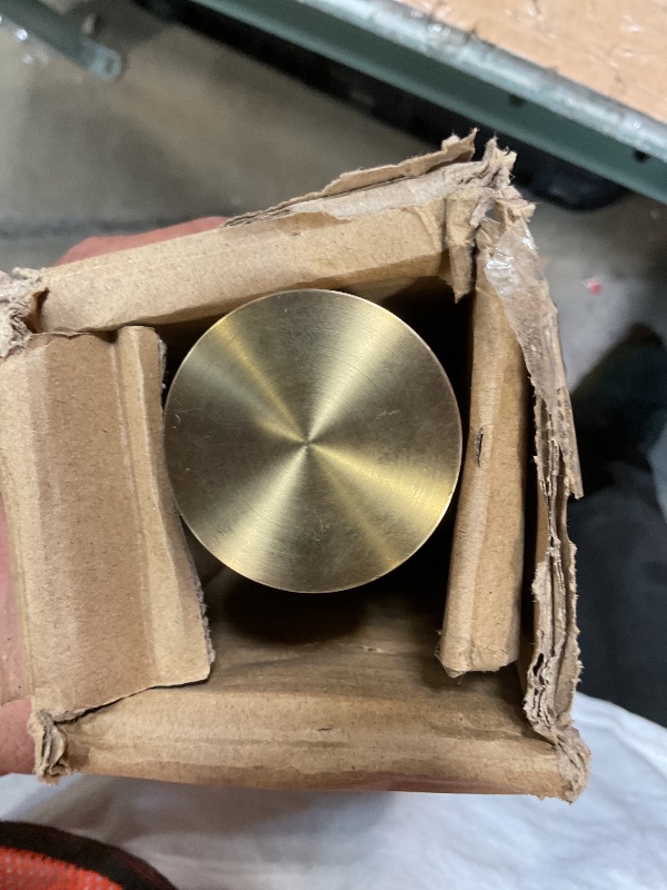 Photo 1 of 1 1/8 Inch Diameter Curtain Rods, 36-72” Telescoping Large Single Window Drapery Rod Heavy Duty With Adjustable Modern Brackets, Warm Gold