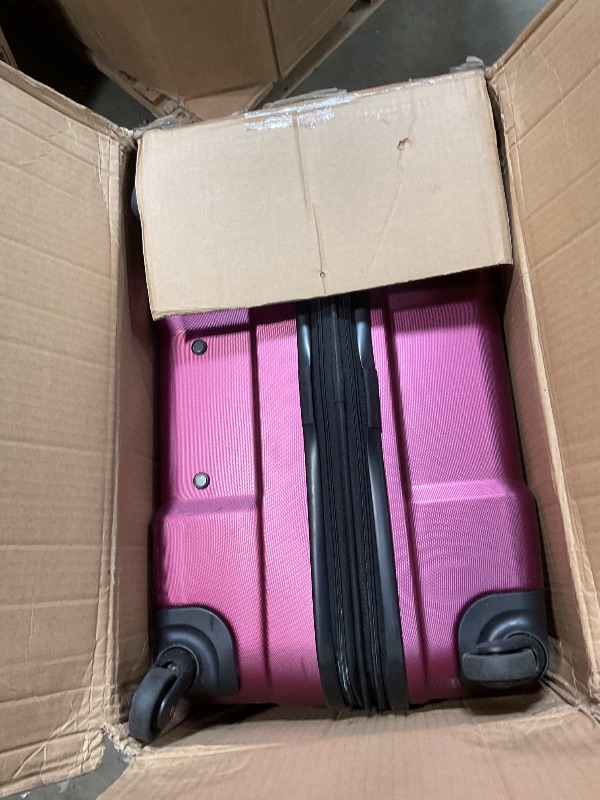Photo 1 of **MISSING HANDLE** Samsonite Omni PC Hardside Expandable Luggage with Spinner Wheels, Radiant Pink, Carry-On 20-Inch