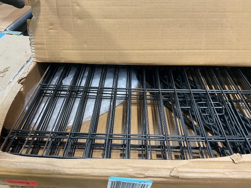 Photo 1 of 10 Panels No Dig Garden Fence with Gate, 34in(H) × 22.5ft(L) Decorative Metal Outdoor Dog Fence, Rustproof Pet Fencing for Yard, Patio, Flower Bed -Temporary Fencing| Easy to Install