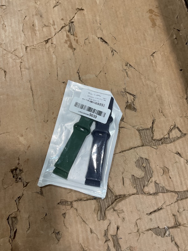 Photo 1 of 2 Pack Waterproof Bands Compatible with Fitbit Versa 3 / Fitbit Versa 4 / Fitbit Sense/Sense 2 Bands, Classic Soft Sports Replacement Wristbands for Women Men (Large 7.1''-8.7'', Dark Blue/Dark Green)