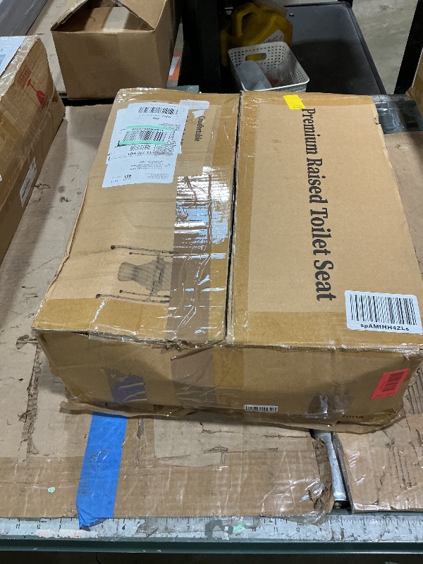 Photo 1 of *** MISSING LEG*** Toilet Seat Riser Extra Wide, 500lb Raised Toilet Seat with Handles,Seat Height Adjustable from 19“ to 25” and Internal Width from 25.5“ to 30.5, Handicap Raised Toilet Chair for Seniors