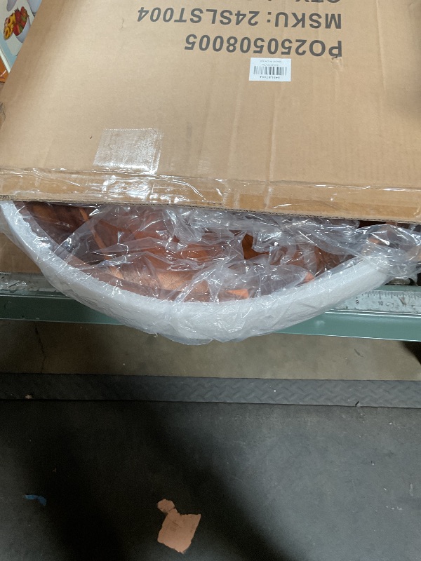 Photo 1 of **HANDLE BROKEN** 20 Inch Extra Large Round Serving Tray HeavyDuty Acacia Wood Tray for Oversized Ottoman Coffee Table and Counter Giant Decorative Organizational Tray Extensive Kitchen Serveware
