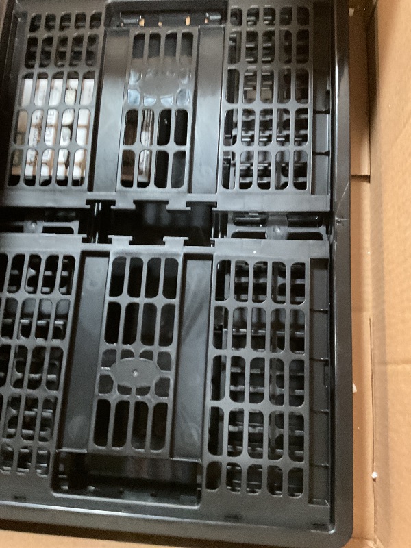 Photo 1 of ***PARTIAL SET/ MISSING 2 CRATES*** CleverMade Collapsible Utility Crates, Obsidian, 3 Pack, 45L/11 Gal, 66 lbs Capacity, Stackable Containers, Heavy Duty, Space-Saving Baskets,Polypropylene (PP)