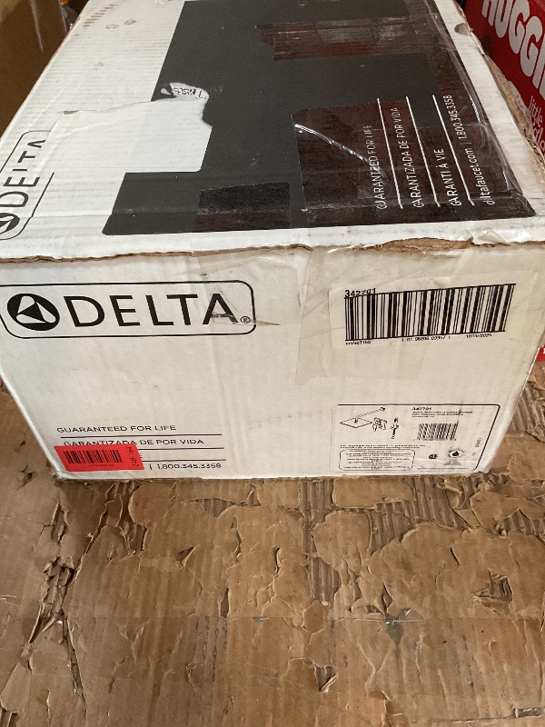 Photo 1 of **FOR PARTS ONLY/ MISSING PIECES &HAS DOUBLED OF OTHER PIECES*** Delta Modern 14 Series Square Rain Shower System Faucet Set, Rainfall Chrome Shower Head and Handle Set, Valve Trim Kit, 10 Inch, Chrome 342701