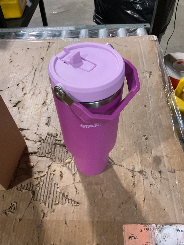 Photo 1 of **MISSING STRAW** Stanley IceFlow Flip Straw Tumbler with Handle 30 oz | Twist On Lid and Flip Up Straw | Leak Resistant Water Bottle | Insulated Stainless Steel |BPA-Free | Lilac