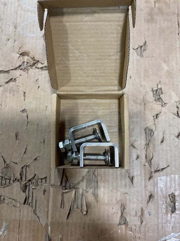 Photo 1 of 1-3/4 Inch C Clamp, 2 Pcs 304 Stainless Steel C Clamps, Small U Clamps for Mounting, G-Clamp with Wide Jaw Opening and I-Beam Design, for Carpentry, Metal Fabrication, DIY Home Improvement (45mm)