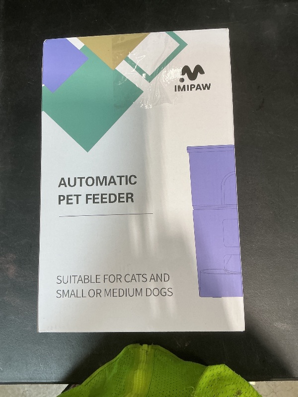 Photo 1 of IMIPAW Automatic Cat Feeders, 3L Timed Cat Dry Food Dispenser with Desiccant Bags, Dual Power Supply, Programmable Portion Size, 6 Meals, 20 Portions Per Day, Auto Pet Feeder for Cats and Small Dogs