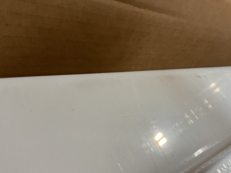 Photo 1 of ** DIRT. SCRATCHES from transport. **DreamLine SlimLine 30 in. D x 60 in. W x 2 3/4 in. H Center Drain Single Threshold Shower Base in White, DLT-1130600