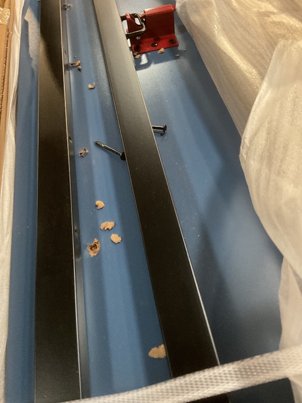 Photo 1 of ** ONE FRAME PIECE CAME OFF **JOOLA Inside Professional MDF Indoor Ping Pong Table with Quick Clamp Table Tennis Net and Post Set - 10 Minute Easy Assembly - Tournament Quality - Foldable with Single Player Playback Mode, Blue