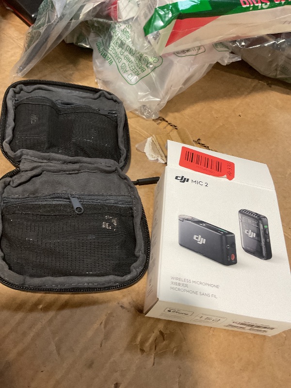 Photo 1 of **ONLY WORKS PLUGGED IN** DJI Mic 2 (1 TX + 1 RX), Wireless Microphone with Intelligent Noise Cancelling, 32-bit Float Internal Recording, Optimized Sound, 250m (820 ft.) Range, Microphone for iPhone, Android, Camera, Vlogs
