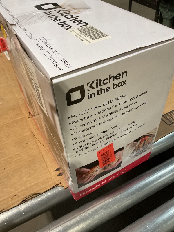 Photo 1 of ** COLOR IS BLUE**Kitchen in the box Stand Mixer,3.2Qt Mini Electric Food Mixer,6 Speeds Portable Lightweight Kitchen Mixer for Daily Use with Egg Whisk,Dough Hook,Flat Beater (Reflex Blue)
