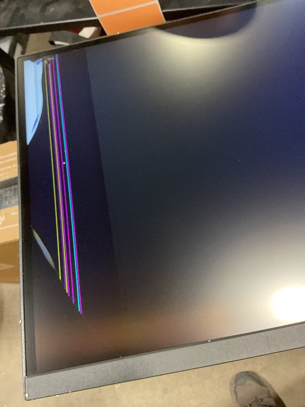 Photo 1 of ** MAJOR DAMAGE TO EDGE OF SCREEN ON ONE SIDE/NONFUNCTIONAL**Samsung 49" Odyssey G93SC Series Curved Gaming Monitor, QD-OLED, 240Hz, 0.03ms, DQHD, G-Sync Compatible, FreeSync Premium Pro, Adjustable Stand