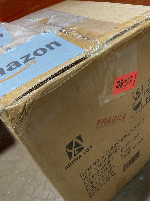 Photo 1 of ** SELLING FOR PARTS AS PARTIAL SET ONE BOX OF TWO**Artiva USA - LED602107BZT Lumiere III 80" Double Shade LED Arched Floor Lamp with Dimmer, Antique Bronze