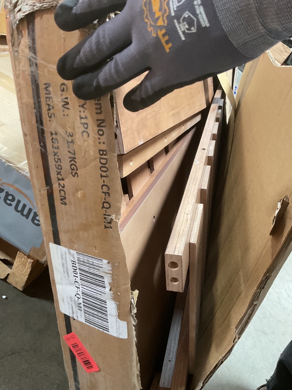 Photo 1 of ** SELLING FOR PARTS S PARTIAL SET. ** queen size wood bed frame parts.