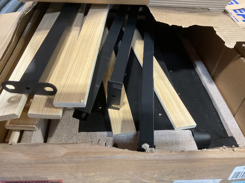 Photo 1 of *** PARTIAL SET/UNKNOWN MISSING PARTS AND HARDWARE***Novilla Queen Bed Frame with Drawers, Queen Bed Frame with Headboard, LED Bed Frame Queen Size, Charging Station and Adjustable Headboard Bed Frame Queen Size, No Box Spring Needed, Beige