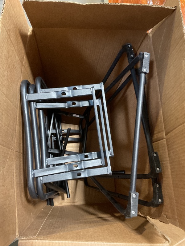 Photo 1 of *** USED/MINOR DAMAGE/MISSING HARDWARE/UNKNOWN MISSING PARTS***DUMOS 26 Inch Counter Height Bar Stools Set of 4, Modern Faux Leather High Barstools with Back and Metal Leg, Bar Chairs for Kitchen lsland, Brown