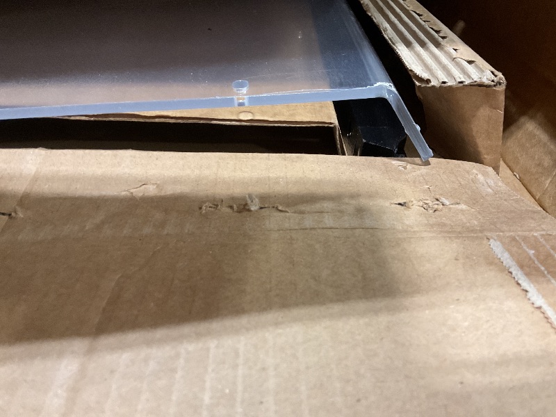 Photo 1 of **FOR PARTS ONLY/ DAMAGED & POSSIBLY MISSING OTHER ASSEMBLY PIECES (1 BOX EMPTY)*** Carlisle FoodService Products Buffet Bar Adjustable Sneeze Guard for Catering, Buffets, Restaurants, Plastic, 73.25 Inches, Black