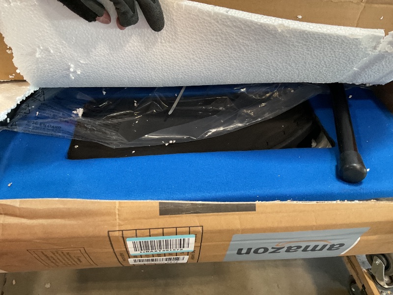 Photo 1 of **MISSING ASSEMBLY HARDWARE*** IDEALHOUSE Oval Poker Table with Collapsible Legs, 10 Player Blackjack Gaming Table, Casino Leisure Table with Water-Resistant Cushioned Rail and Stainless Steel Cup Holders,Blue