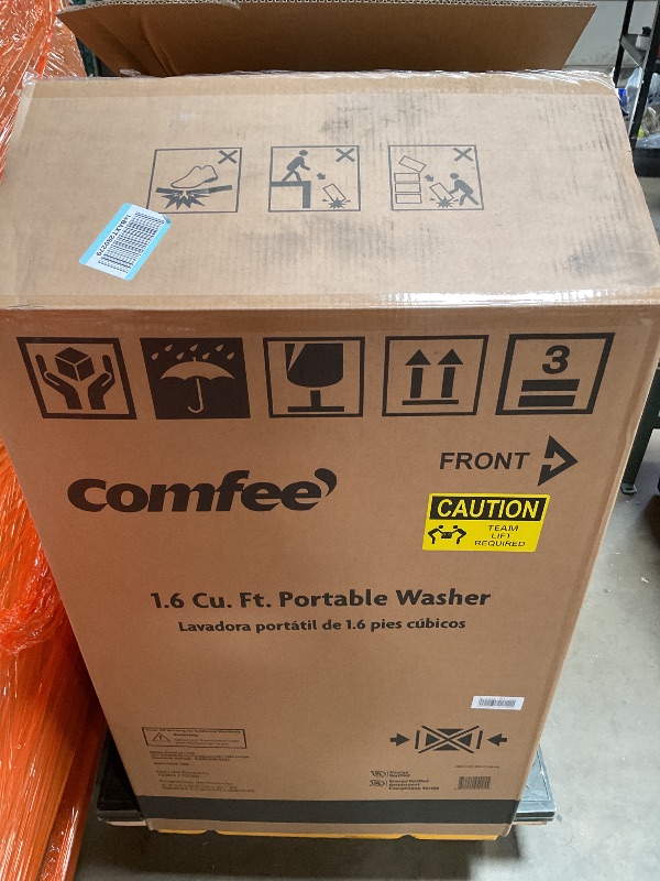 Photo 1 of ***FOR PARTS ONLY/ BROKEN / LEAKS WATER*** COMFEE’ 1.6 Cu.ft Portable Washing Machine, 11lbs Capacity Fully Automatic Compact Washer with Wheels, 6 Wash Programs Laundry Drain Pump, Ideal for Apartments, RV, Camping, Magnetic Gray